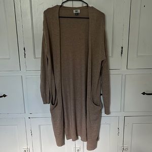 Long tan Old Navy cardigan
